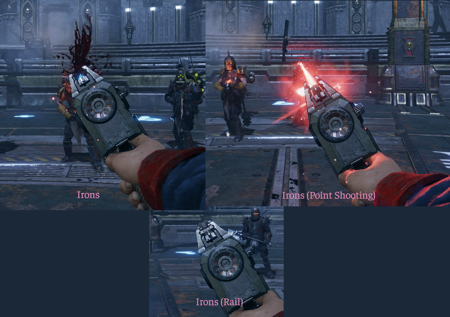 laspistol iron sights comparison